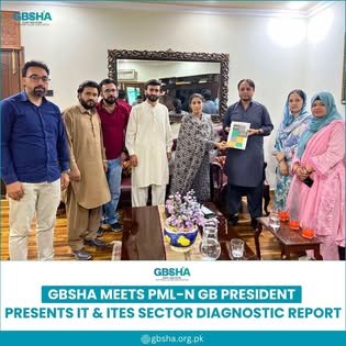 GBSHA and P@SHA present the IT diagnostic report to PML-N Gilgit-Baltistan President